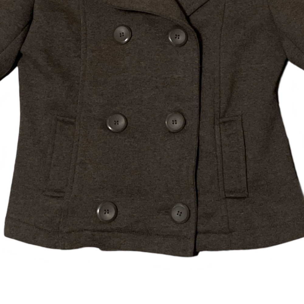 Women’s Iris Basic Double Breasted Soft Gray Pea … - image 4